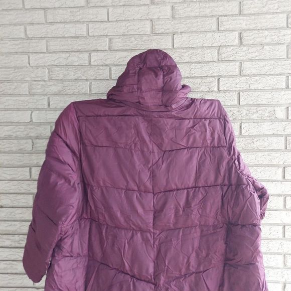 38/40 Ellos Wine Red Burgundy Mid-length Puffer Coat w Pockets & Hood NWT NIB - Picture 10 of 13